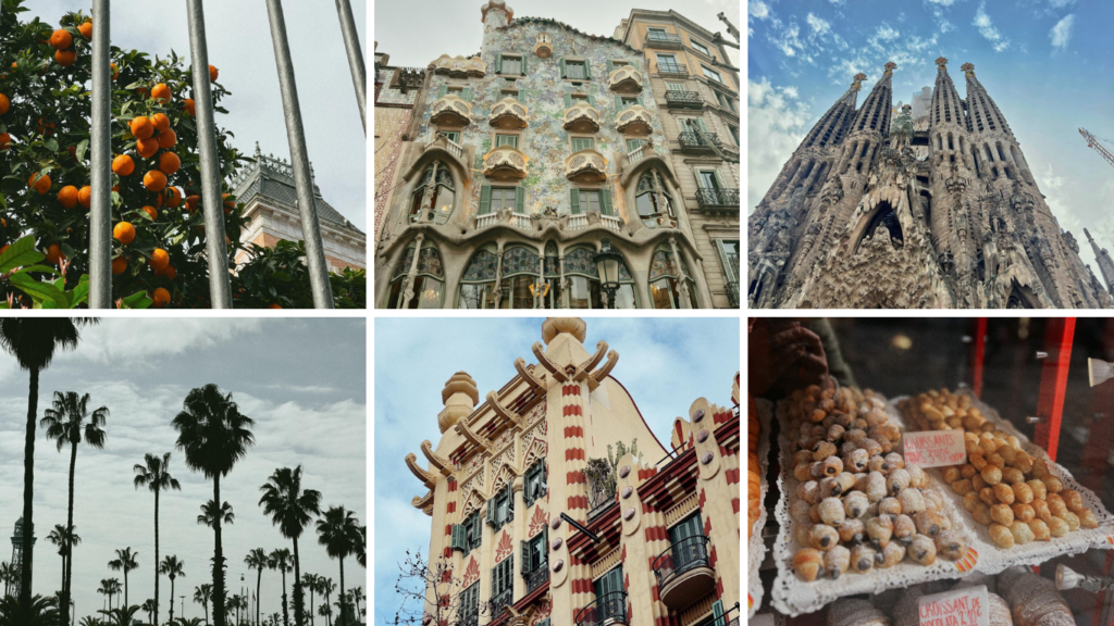 Kuvakollaasi Barcelonasta